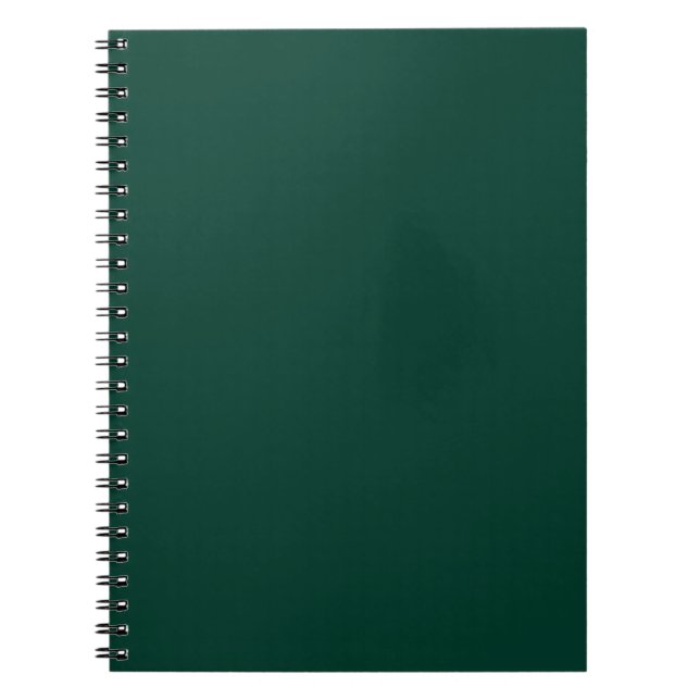 Cuaderno Color sólido fresco verde oscuro (Frente)