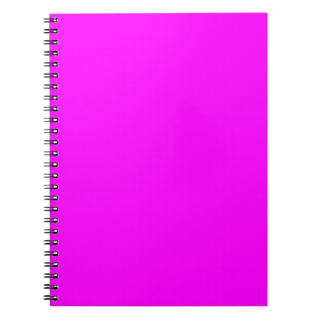 Cuaderno Color sólido fucsia | Clásico Elegante (Frente)