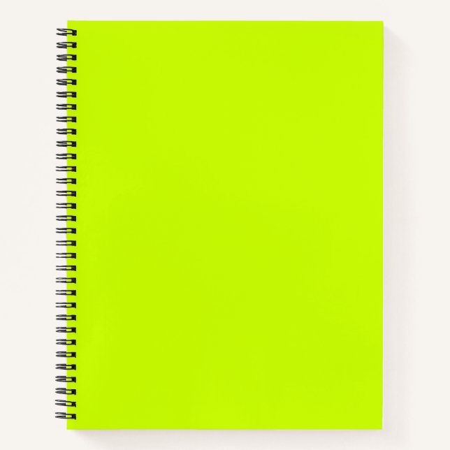 Cuaderno Color Sólido Lima Eléctrico (Anverso)