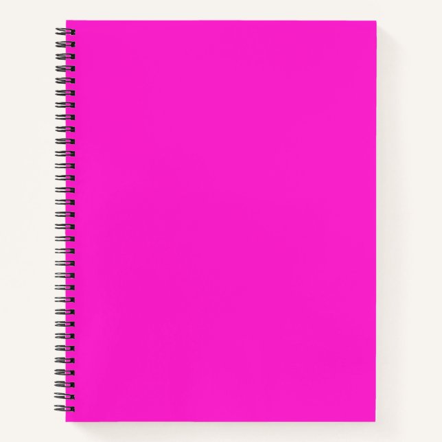 Cuaderno Color Sólido Magenta Caliente (Anverso)