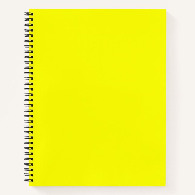 Cuaderno Color sólido neón amarillo (Anverso)