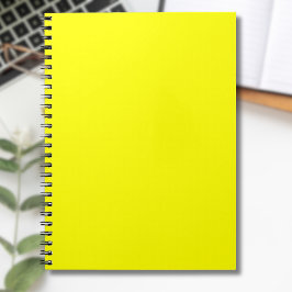 Cuaderno Color sólido neón amarillo | Clásica