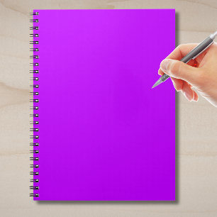 Cuaderno Color sólido neón púrpura Clásica Elegante