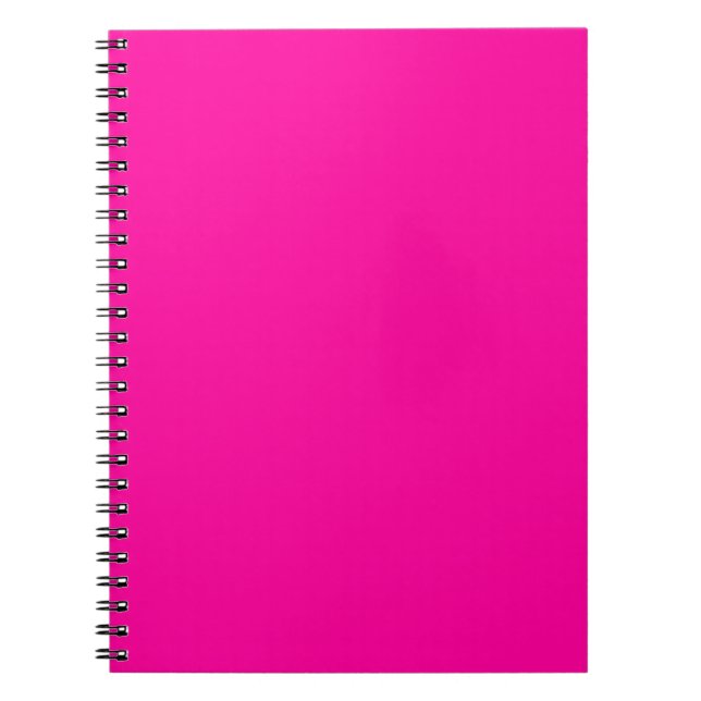 Cuaderno Color sólido neón rosado (Frente)