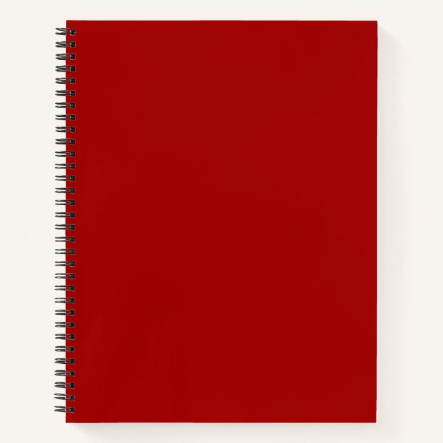 Cuaderno Color sólido rojo oscuro de manzana y dulce (Anverso)