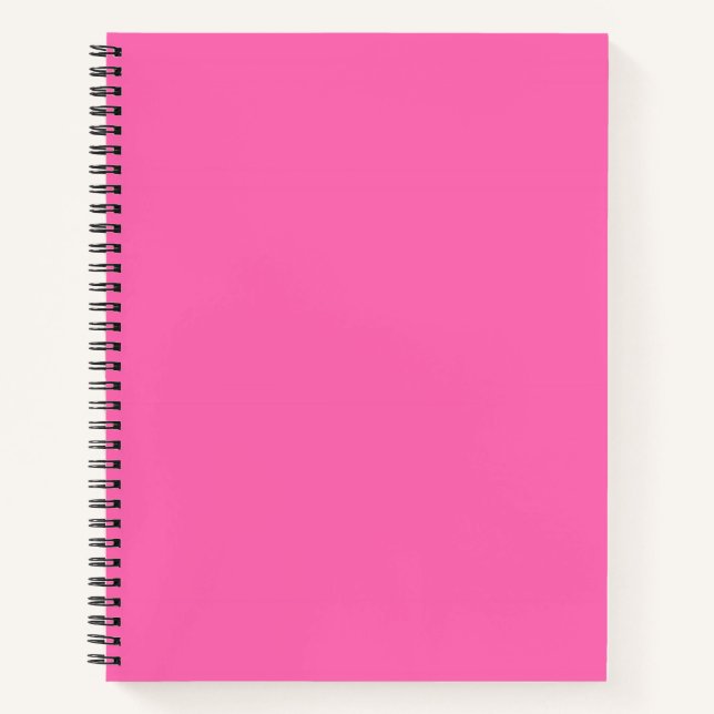Cuaderno Color sólido rosa caliente (Anverso)