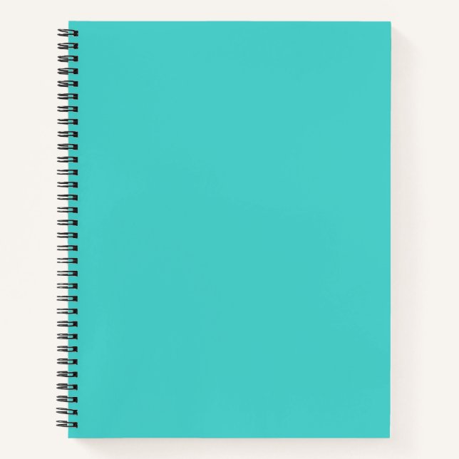 Cuaderno Color sólido turquesa medio (Anverso)