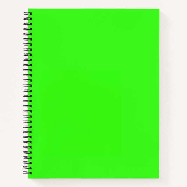 Cuaderno Color sólido verde neón (Anverso)