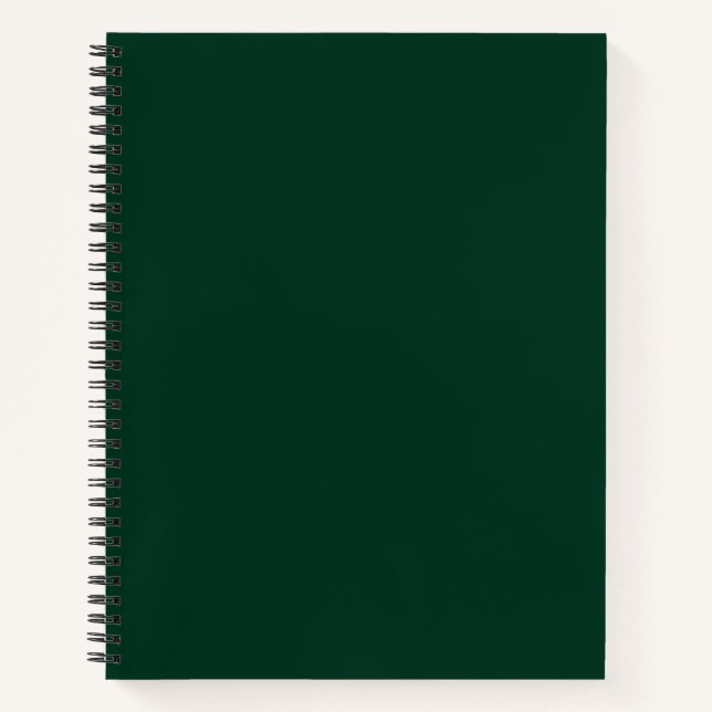 Cuaderno Color sólido verde oscuro (Anverso)