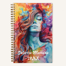 Cuaderno Color splash Nombre personalizado