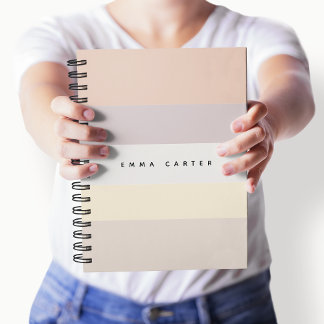 Cuaderno Colorblock Bandas Pasteles horizontales Monograma