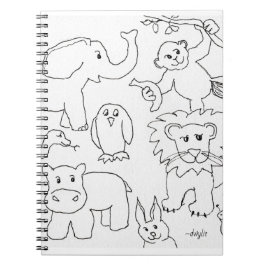 Cuaderno Colorea tus propios animales del zoológico