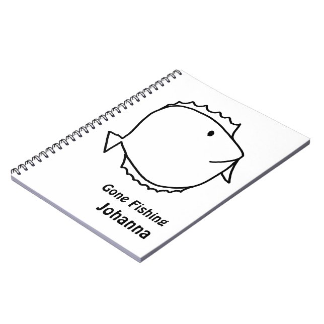 Cuaderno Coloréame. Pez negro y blanco (Lado Izquierdo)