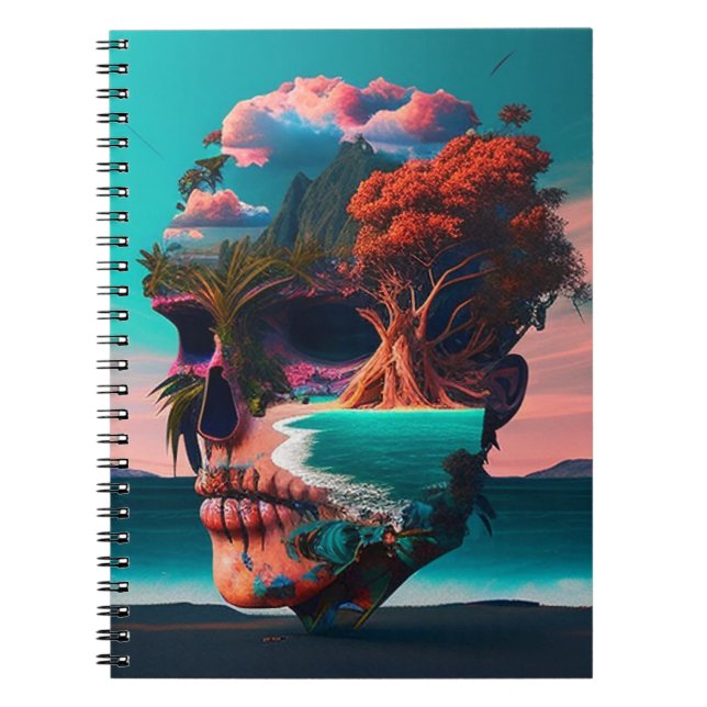 Cuaderno Colored skull head (Frente)