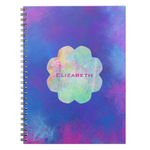 Cuaderno Colores abstractos de ensueño en rosa morado y azu