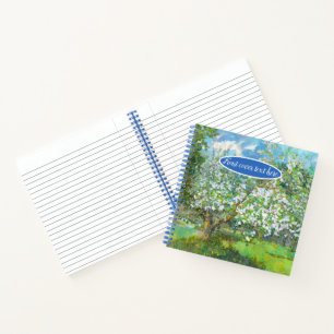 Cuaderno Colores acuáticos de pintura al jardín floreciente