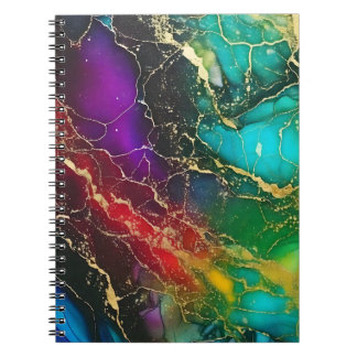 Cuaderno Colores arcoiris Pintura de tinta de alcohol