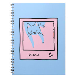 Cuaderno Colores Azul y Rosa de Gato Adorable