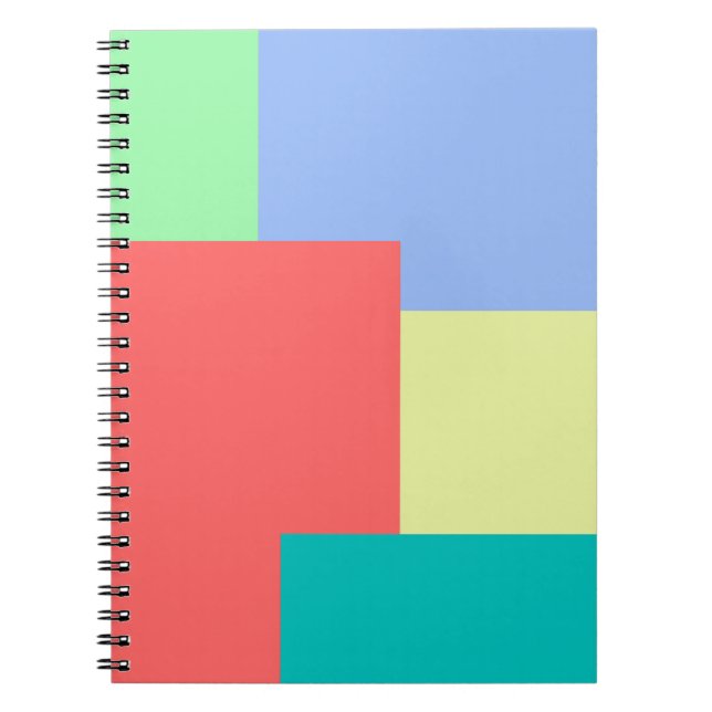 Cuaderno Colores brillantes del bloque de color geométrico  (Frente)