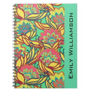 Cuaderno Colores caribeños Boho Floral personalizada