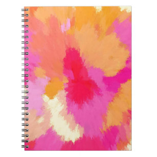Cuaderno Colores de agua rosas, Naranjas y amarillas