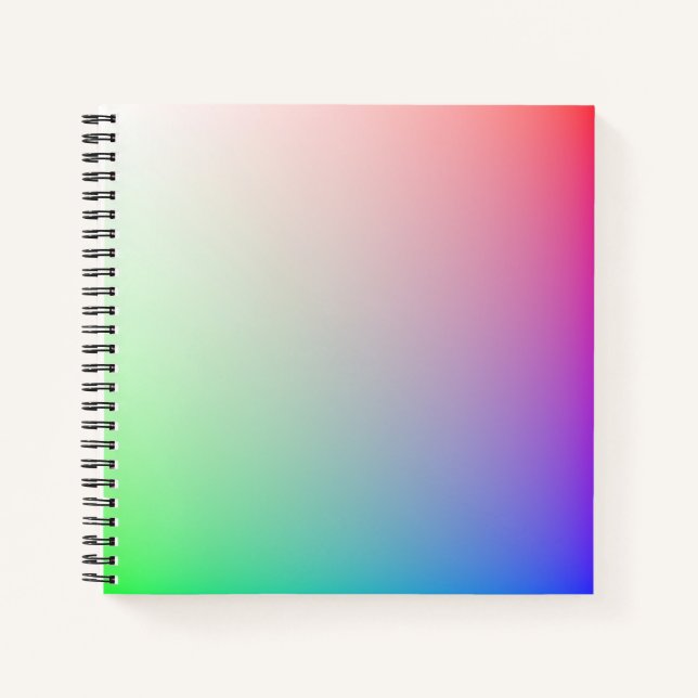 Cuaderno Colores de arcoiris brillantes y vibrantes en past (Anverso)