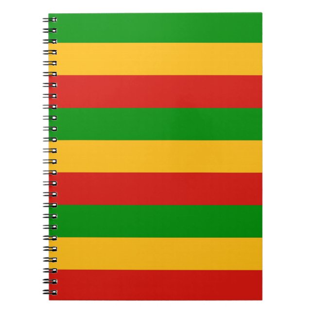 Cuaderno COLORES DE BANDERA RASTAFARI + tus ideas (Frente)