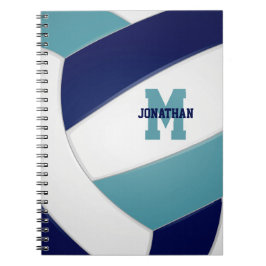 Cuaderno colores de equipo azul marino verde azulado niños 