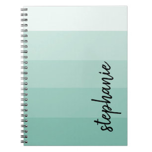 Cuaderno Colores de firma modernos personalizados Aqua