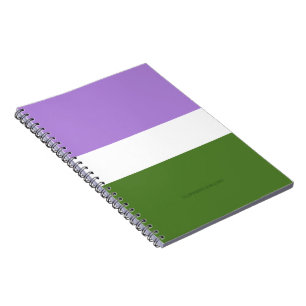 Cuaderno Colores de la bandera del orgullo genderqueer de S