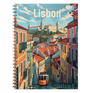 Cuaderno Colores de Lisboa: Relatos de tranvía en calles en