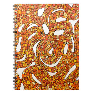 Cuaderno Colores de los 70 Rojo Naranja Amarillo Diseño Abs