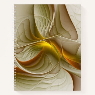 Cuaderno Colores de metales preciosos, arte fractal abstrac