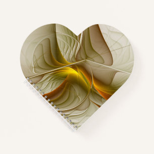 Cuaderno Colores de metales preciosos, arte fractal abstrac