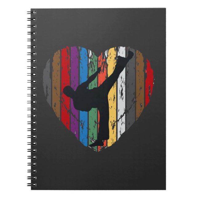 Cuaderno Colores del Cinturón de Combate de Artes Marciales (Frente)