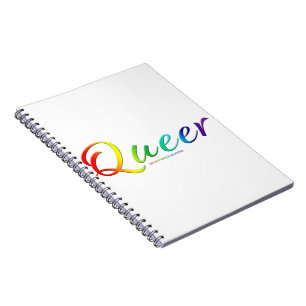 Cuaderno Colores del orgullo queer de SlipperyJoe palabra o