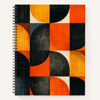 Cuaderno Colores geométricos de otoño modernos de mediados