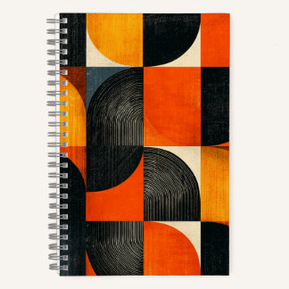 Cuaderno Colores geométricos de otoño modernos de mediados