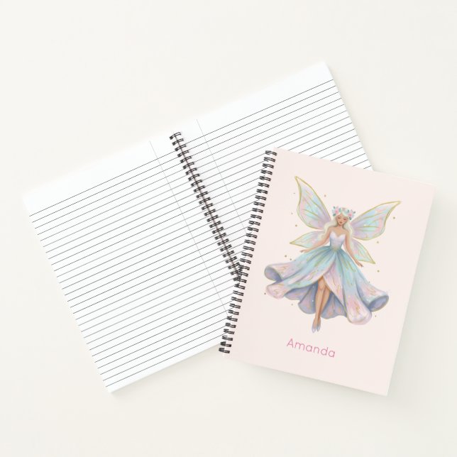 Cuaderno Colores pastel del ángel mágico hada (Interior)