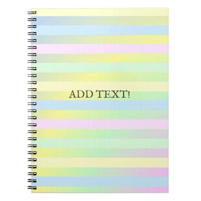 Cuaderno Colores pastel del arcoiris (Frente)