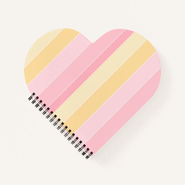 Cuaderno Colores pasteles Vainilla rosa Amarillo franja bla (Anverso)