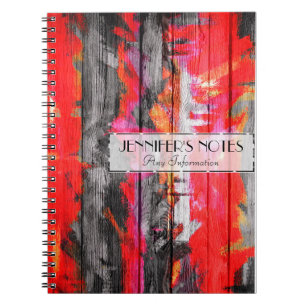 Cuaderno Colores pintados Aspecto de madera #3