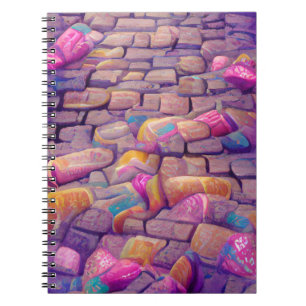 Cuaderno Colores psicodélicos de los cobblestones arte gráf