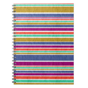 Cuaderno Colores retro bandas de aspecto texturizadas