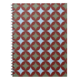 Cuaderno Colores retro Círculos modernos de mediados del si
