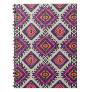 Cuaderno Colores retro, diseño tribal navajo.