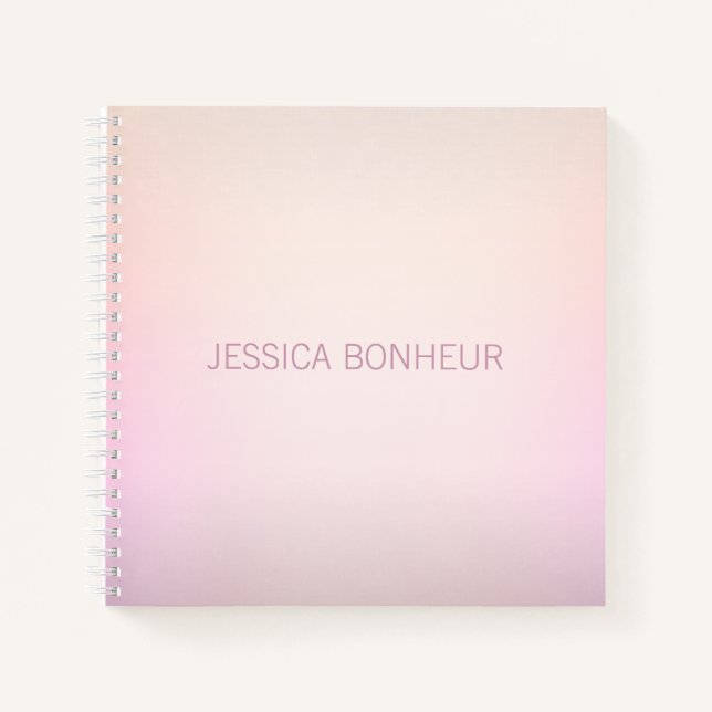 Cuaderno Colores suaves desvaneciendo Ombre (Anverso)