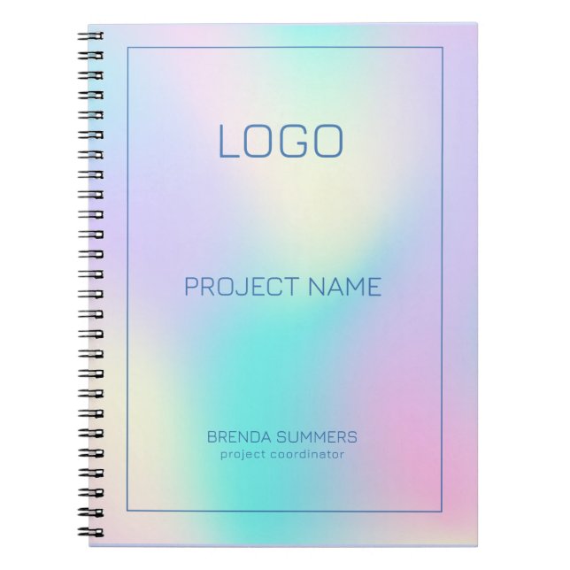 Cuaderno Colores suaves fondo holográfico 2 (Frente)