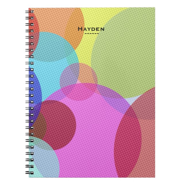 Cuaderno Colorful Abstract Geometric Circles Personalised (Frente)