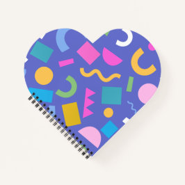 Cuaderno Colorful Abstract Geometric Memphis Style Pattern